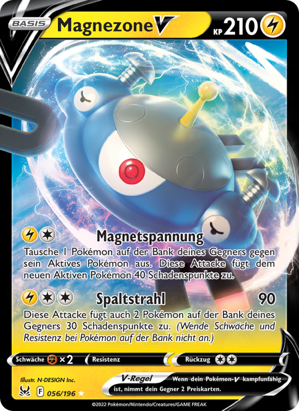 Magnezone V 056 — Lost Origin (German Pokémon TCG card)