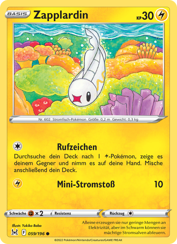 Zapplardin 059 — Lost Origin (German Pokémon TCG card)