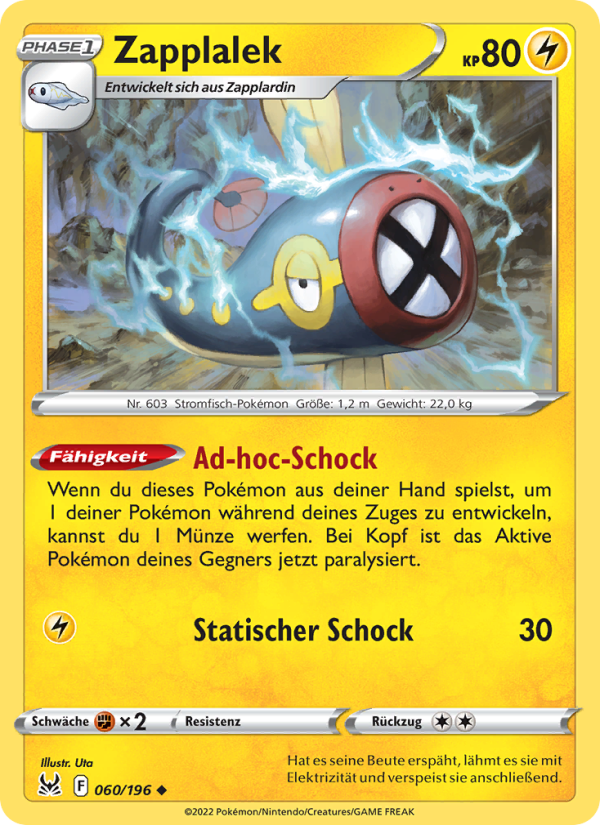 Zapplalek 060 — Lost Origin (German Pokémon TCG card)