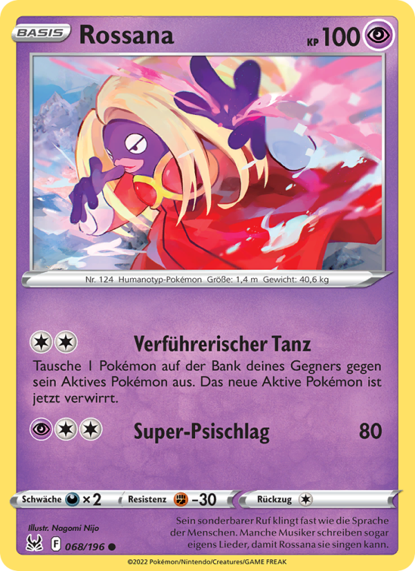 Rossana 068 — Lost Origin (German Pokémon TCG card)