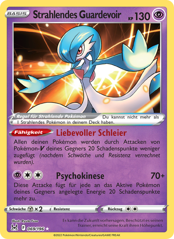 Strahlendes Guardevoir 069 — Lost Origin (German Pokémon TCG card)