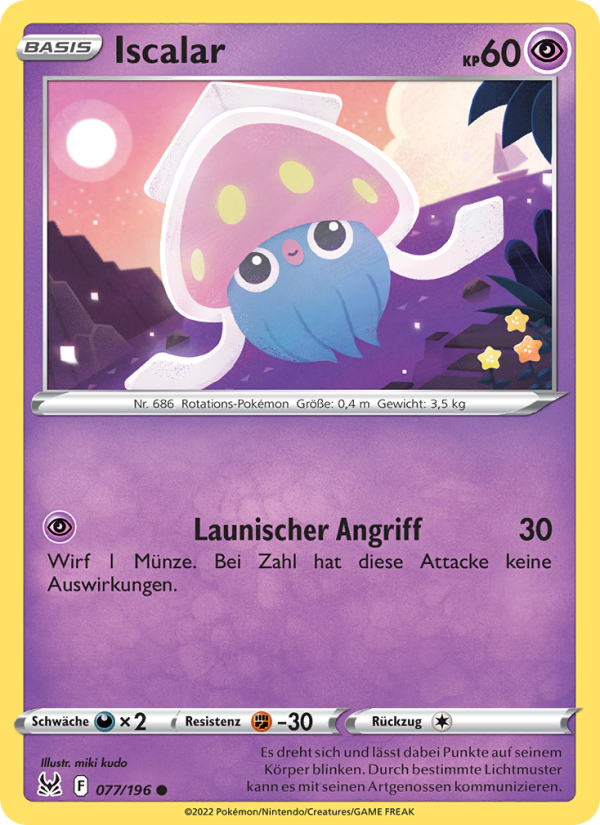 Iscalar 077 — Lost Origin (German Pokémon TCG card)