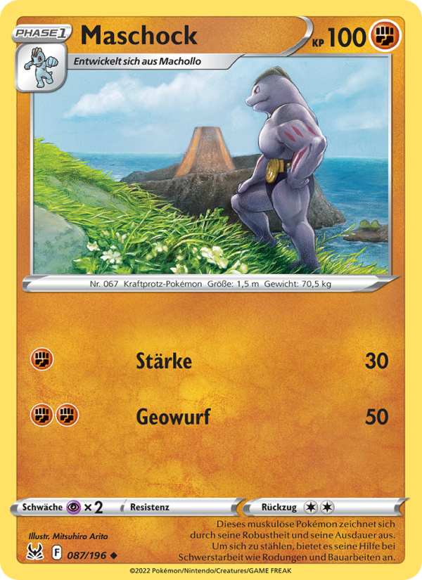 Maschock 087 — Lost Origin (German Pokémon TCG card)