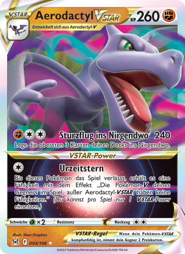 Aerodactyl VSTAR 093 — Lost Origin (German Pokémon TCG card)