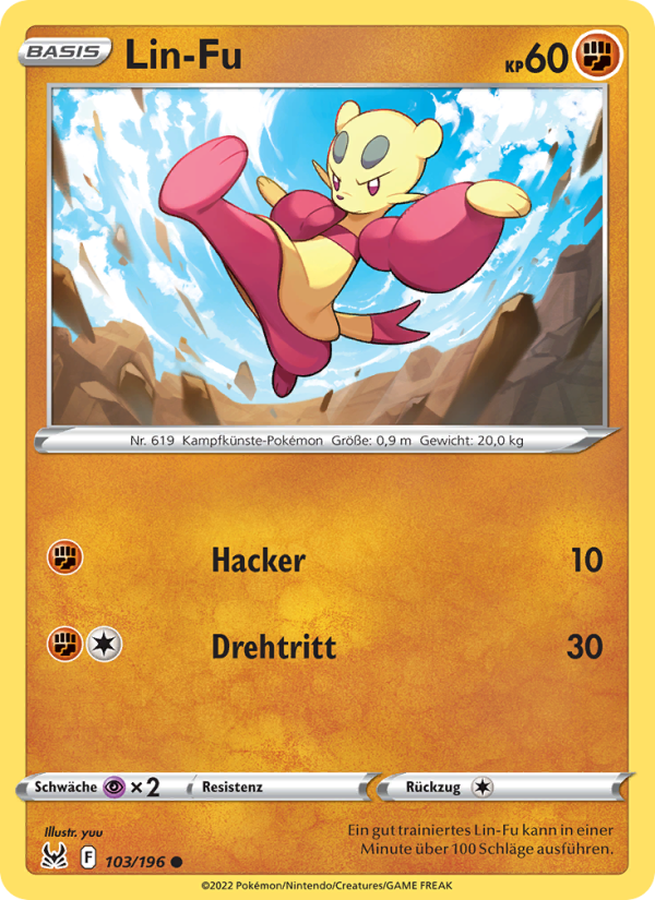 Lin-Fu 103 — Lost Origin (German Pokémon TCG card)