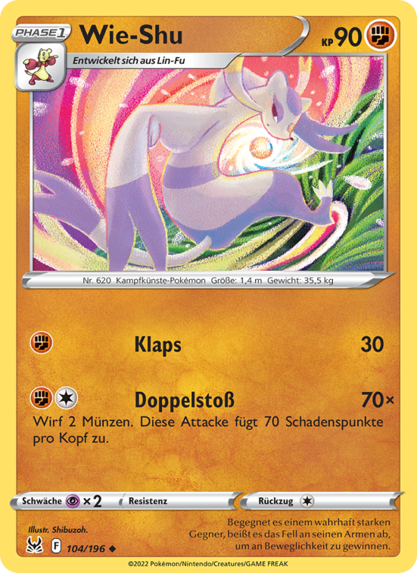 Wie-Shu 104 — Lost Origin (German Pokémon TCG card)