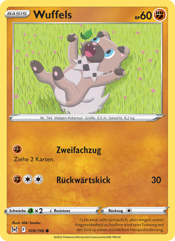 Wuffels 109 — Lost Origin (German Pokémon TCG card)
