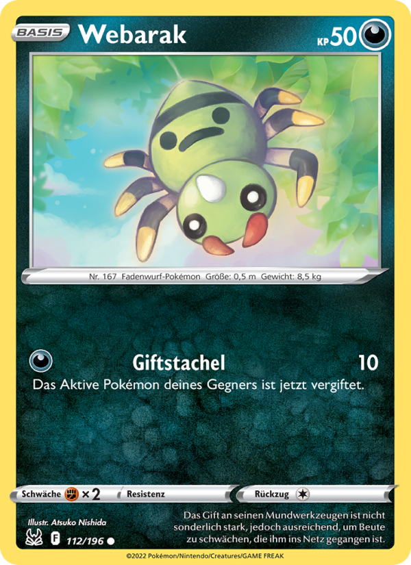 Webarak 112 — Lost Origin (German Pokémon TCG card)