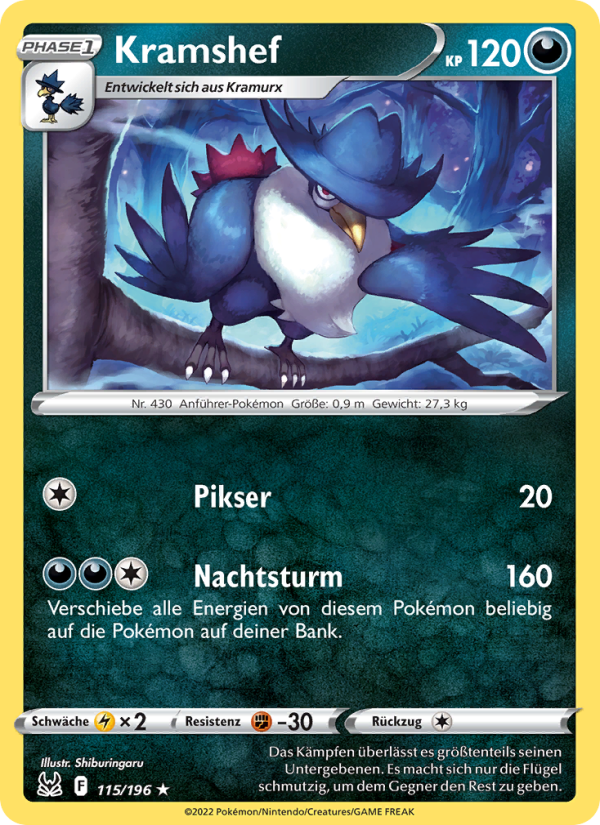 Kramshef 115 — Lost Origin (German Pokémon TCG card)