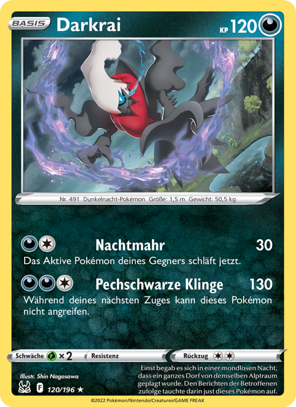 Darkrai 120 — Lost Origin (German Pokémon TCG card)
