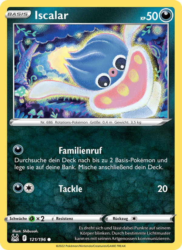 Iscalar 121 — Lost Origin (German Pokémon TCG card)