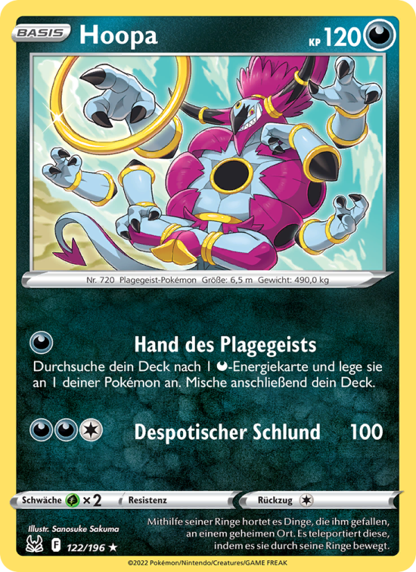 Hoopa 122 — Lost Origin (German Pokémon TCG card)