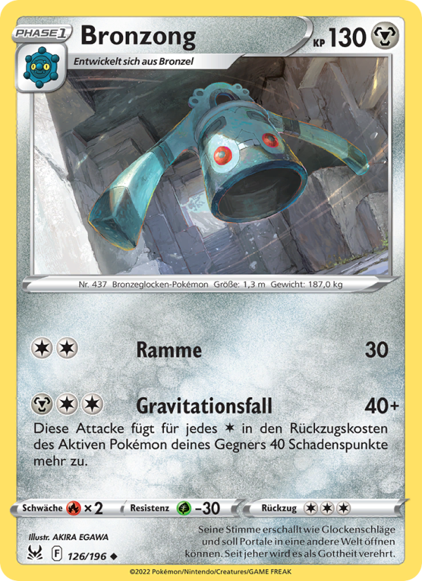 Bronzong 126 — Lost Origin (German Pokémon TCG card)