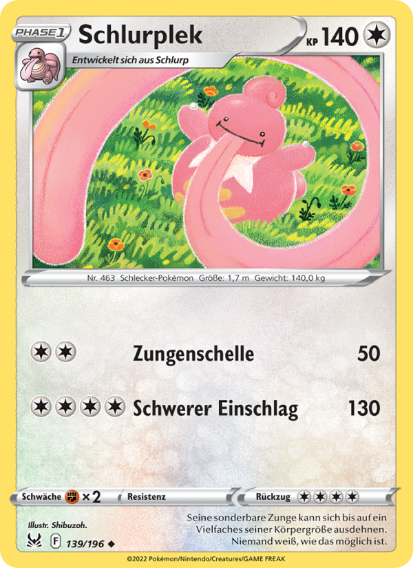 Schlurplek 139 — Lost Origin (German Pokémon TCG card)
