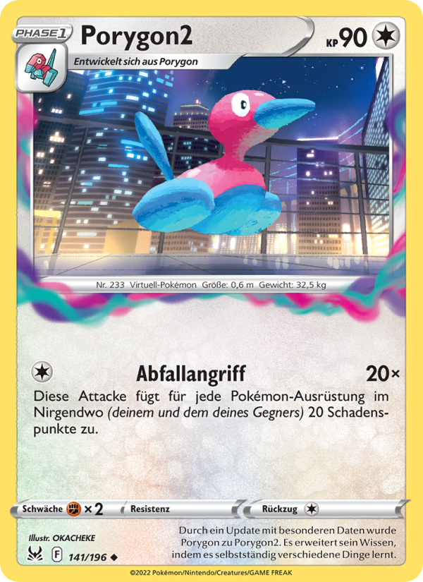Porygon2 141 — Lost Origin (German Pokémon TCG card)