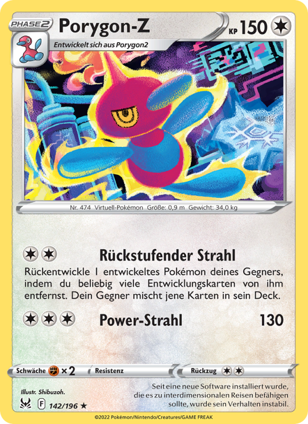 Porygon-Z 142 — Lost Origin (German Pokémon TCG card)