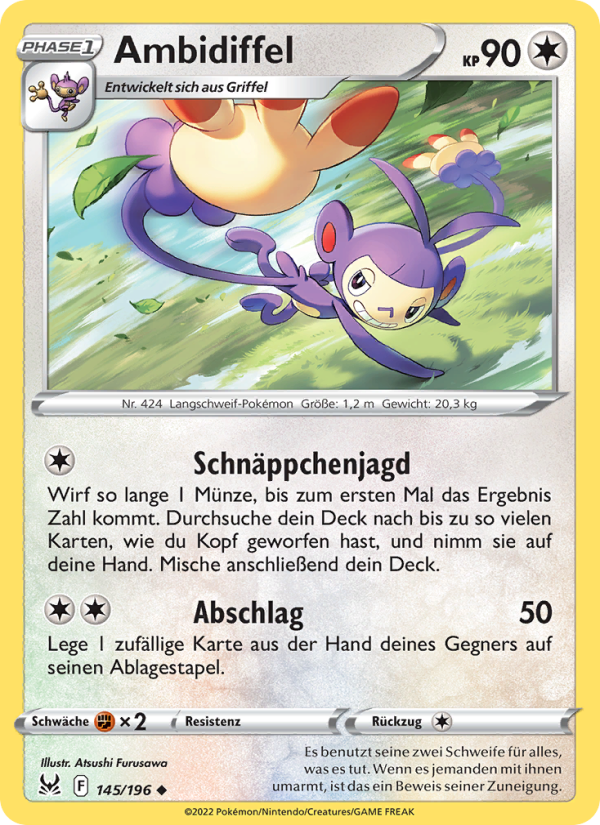 Ambidiffel 145 — Lost Origin (German Pokémon TCG card)