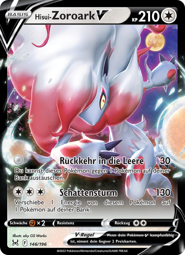 Hisui-Zoroark V 146 — Lost Origin (German Pokémon TCG card)