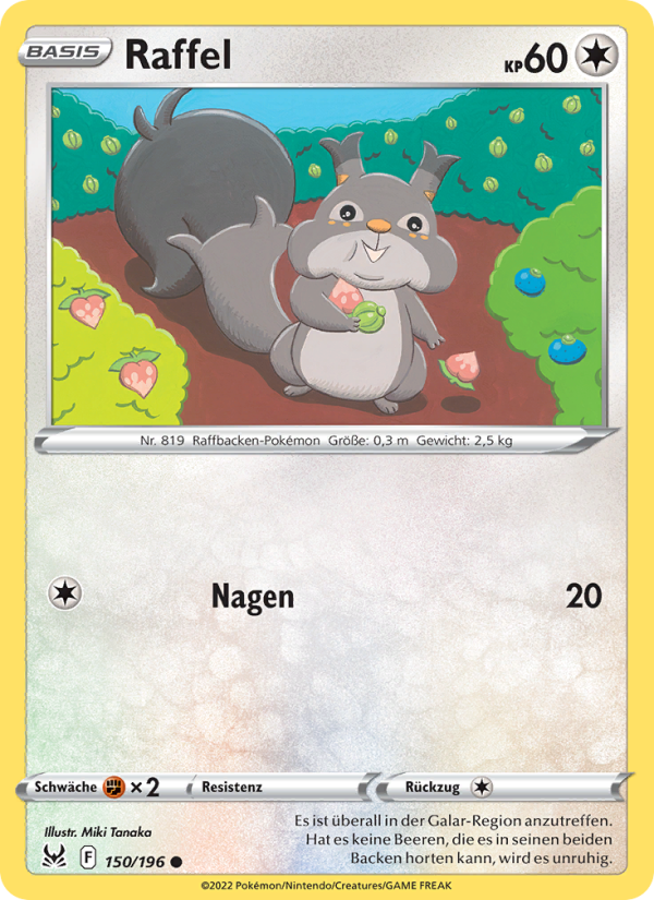Raffel 150 — Lost Origin (German Pokémon TCG card)