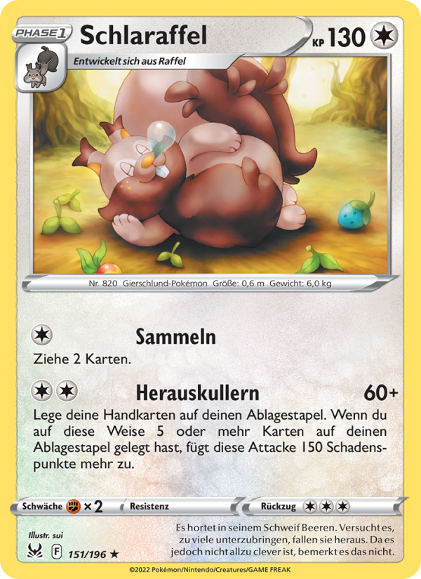 Schlaraffel 151 — Lost Origin (German Pokémon TCG card)