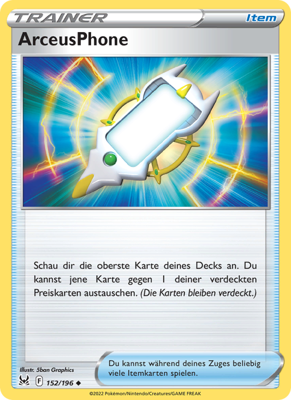 ArceusPhone 152 — Lost Origin (German Pokémon TCG card)