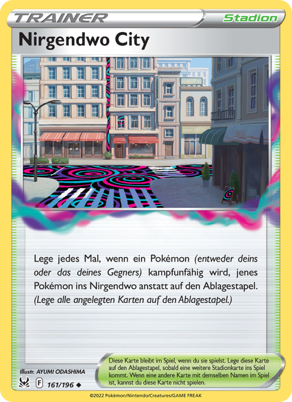 Nirgendwo City 161 — Lost Origin (German Pokémon TCG card)