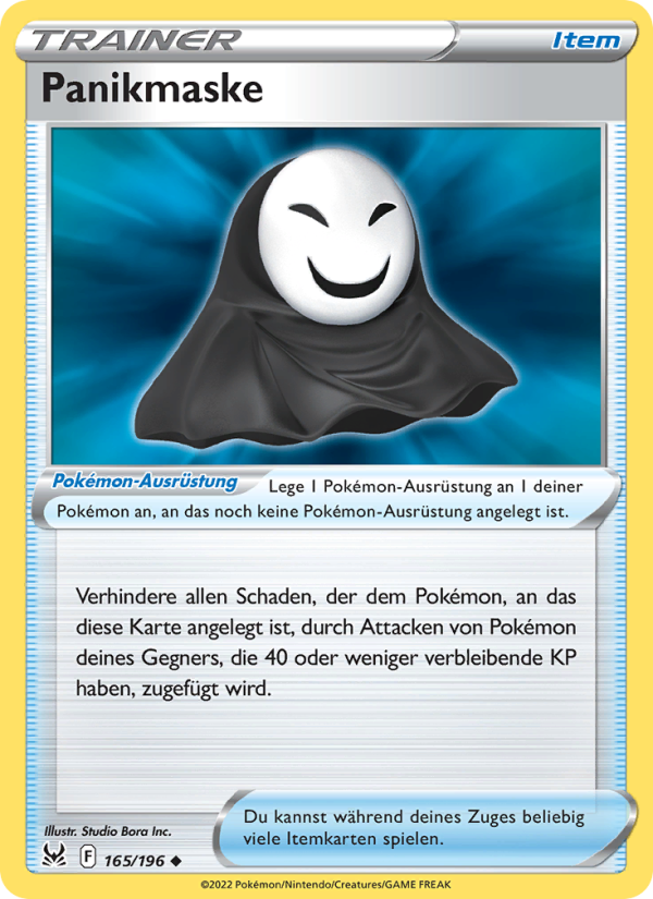 Panikmaske 165 — Lost Origin (German Pokémon TCG card)