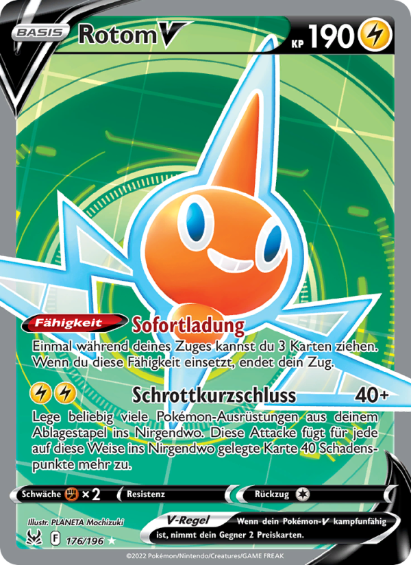 Rotom V 176 — Lost Origin (German Pokémon TCG card)