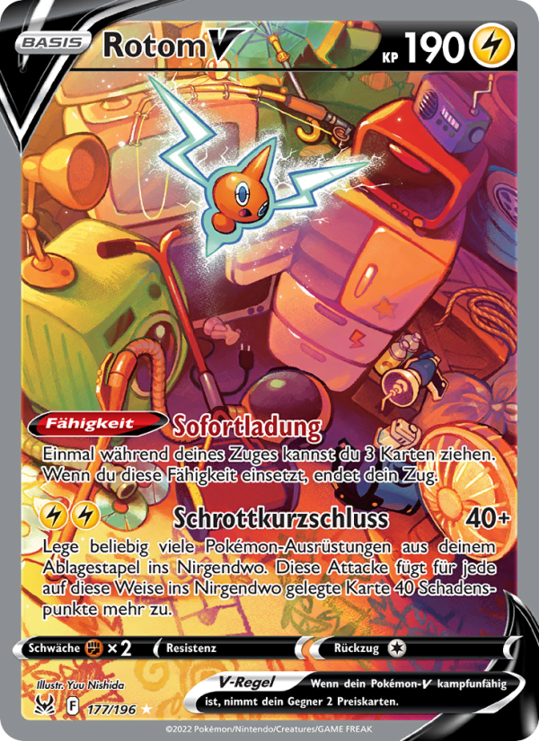 Rotom V 177 — Lost Origin (German Pokémon TCG card)