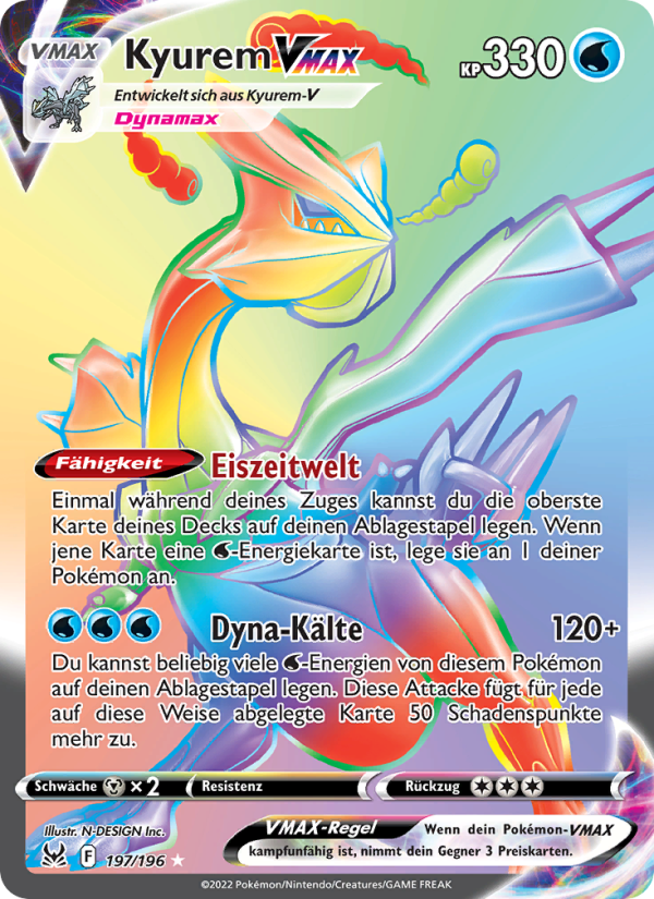 Kyurem VMAX 197 — Lost Origin (German Pokémon TCG card)