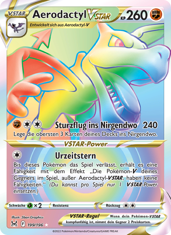 Aerodactyl VSTAR 199 — Lost Origin (German Pokémon TCG card)