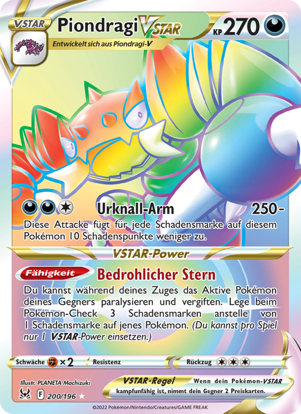 Piondragi VSTAR 200 — Lost Origin (German Pokémon TCG card)