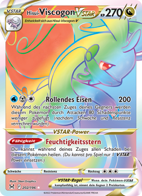 Hisui Viscogon-VSTAR 202 — Lost Origin (German Pokémon TCG card)