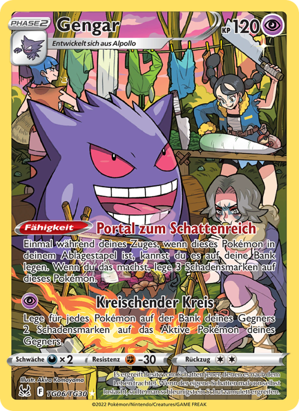 Gengar TG06 — Lost Origin (German Pokémon TCG card)