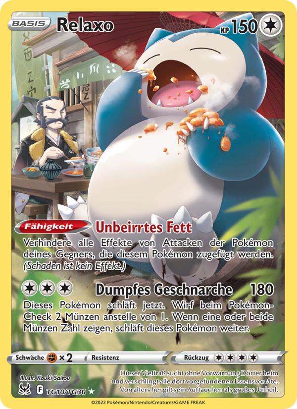 Relaxo TG10 — Lost Origin (German Pokémon TCG card)
