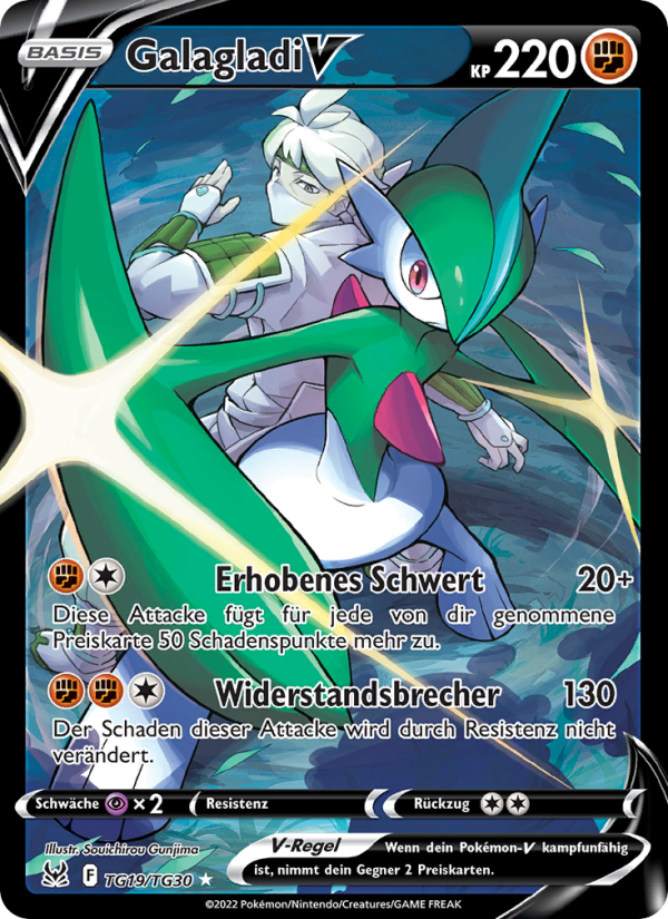 Galagladi V TG19 — Lost Origin (German Pokémon TCG card)