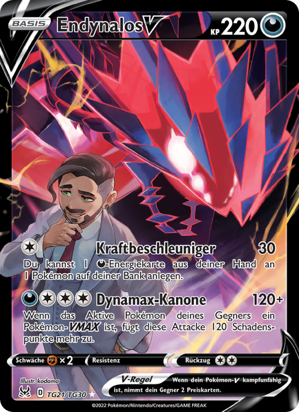 Endynalos V TG21 — Lost Origin (German Pokémon TCG card)