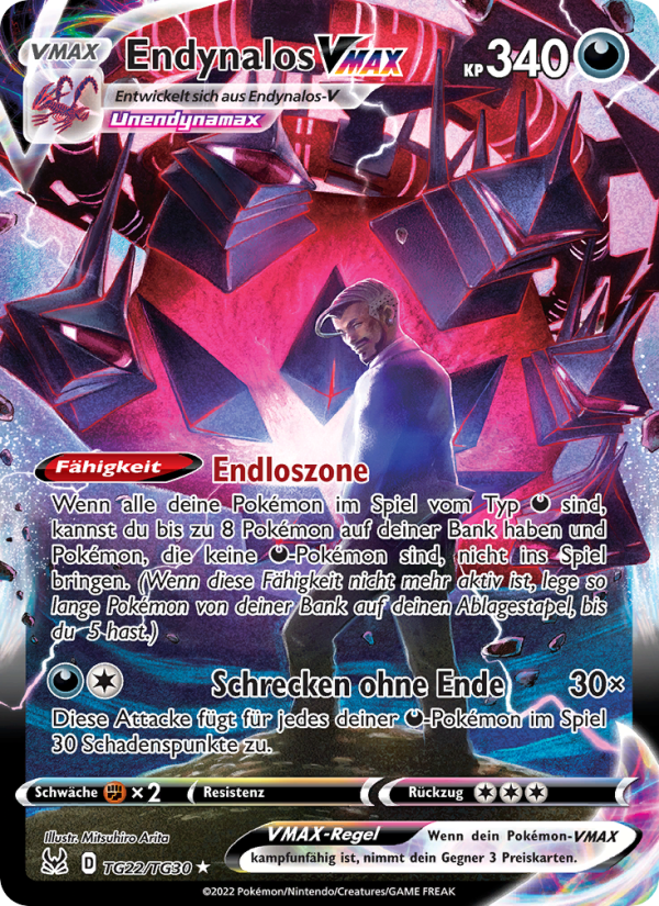 Endynalos VMAX TG22 — Lost Origin (German Pokémon TCG card)