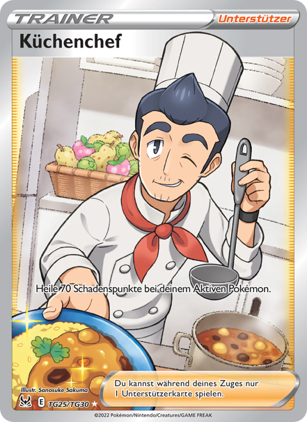 Küchenchef TG25 — Lost Origin (German Pokémon TCG card)