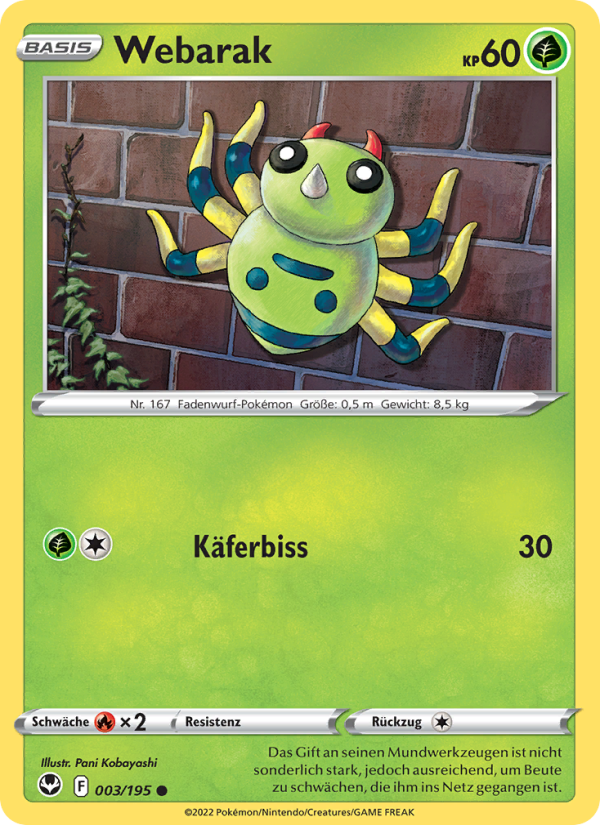 Webarak 003 — Silver Tempest (German Pokémon TCG card)
