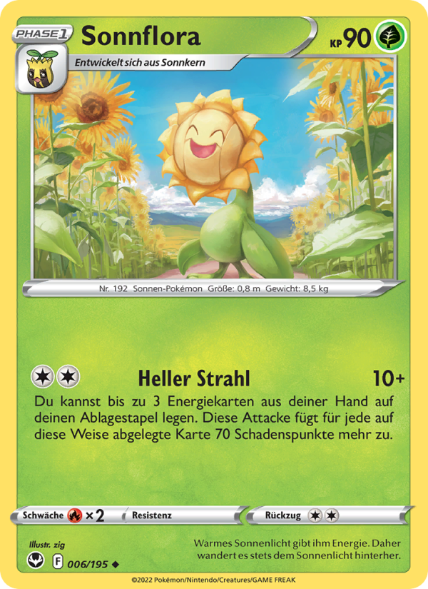 Sonnflora 006 — Silver Tempest (German Pokémon TCG card)