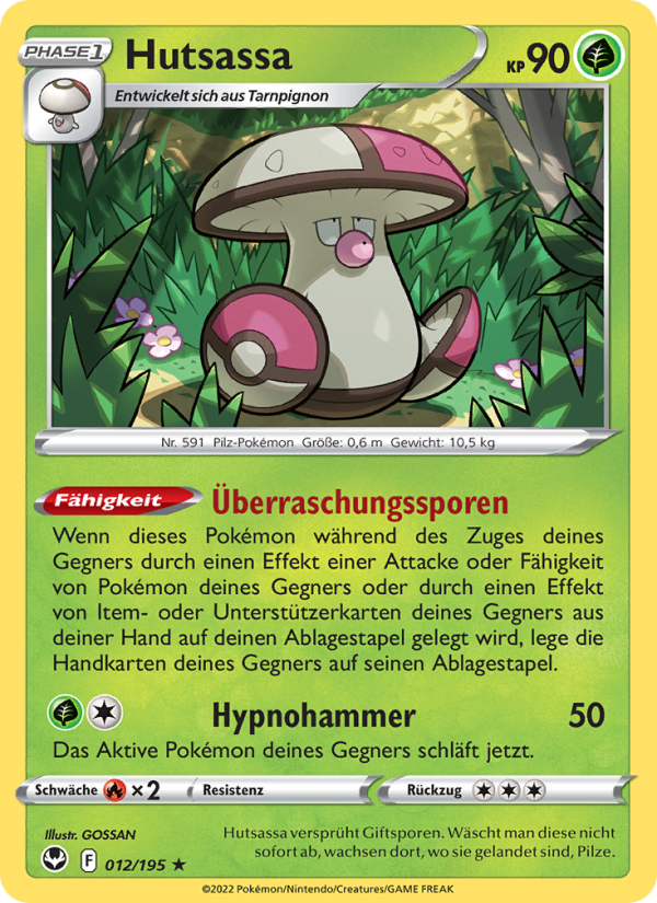 Hutsassa 012 — Silver Tempest (German Pokémon TCG card)