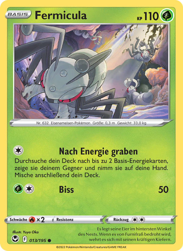 Fermicula 013 — Silver Tempest (German Pokémon TCG card)