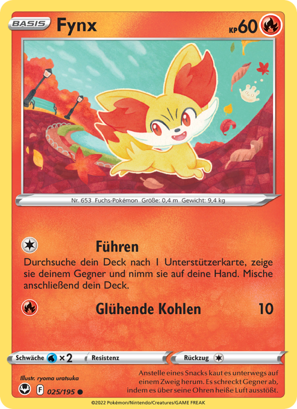 Fynx 025 — Silver Tempest (German Pokémon TCG card)