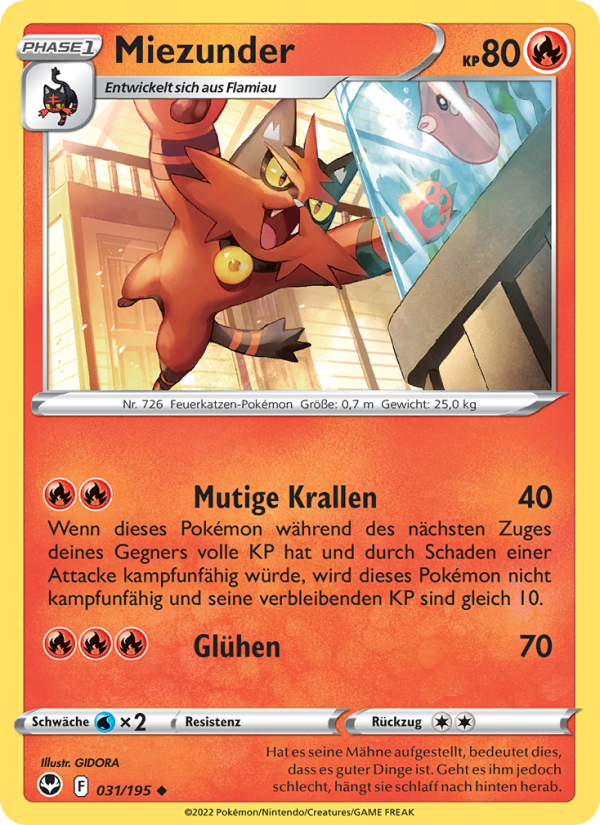 Miezunder 031 — Silver Tempest (German Pokémon TCG card)