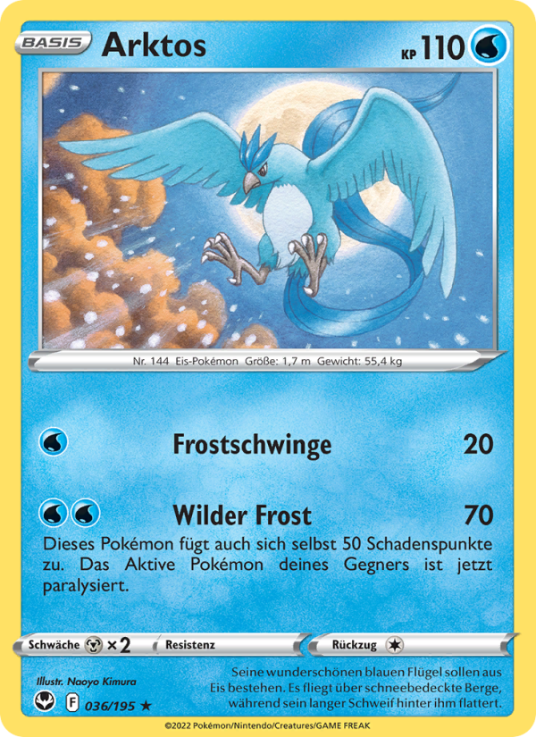 Arktos 036 — Silver Tempest (German Pokémon TCG card)