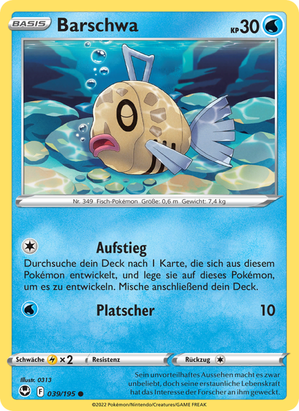Barschwa 039 — Silver Tempest (German Pokémon TCG card)