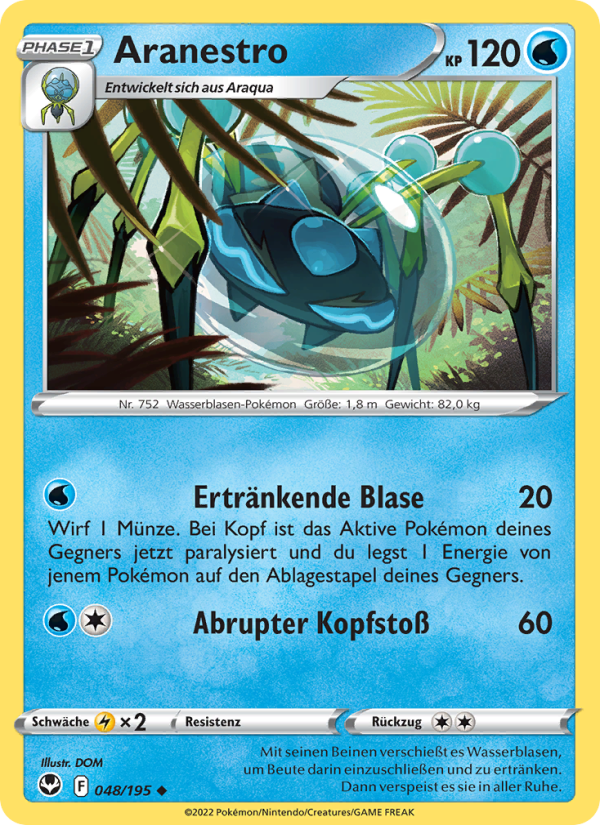 Aranestro 048 — Silver Tempest (German Pokémon TCG card)