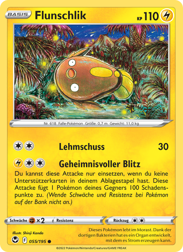 Flunschlik 055 — Silver Tempest (German Pokémon TCG card)