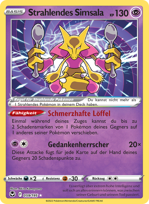 Strahlendes Simsala 059 — Silver Tempest (German Pokémon TCG card)